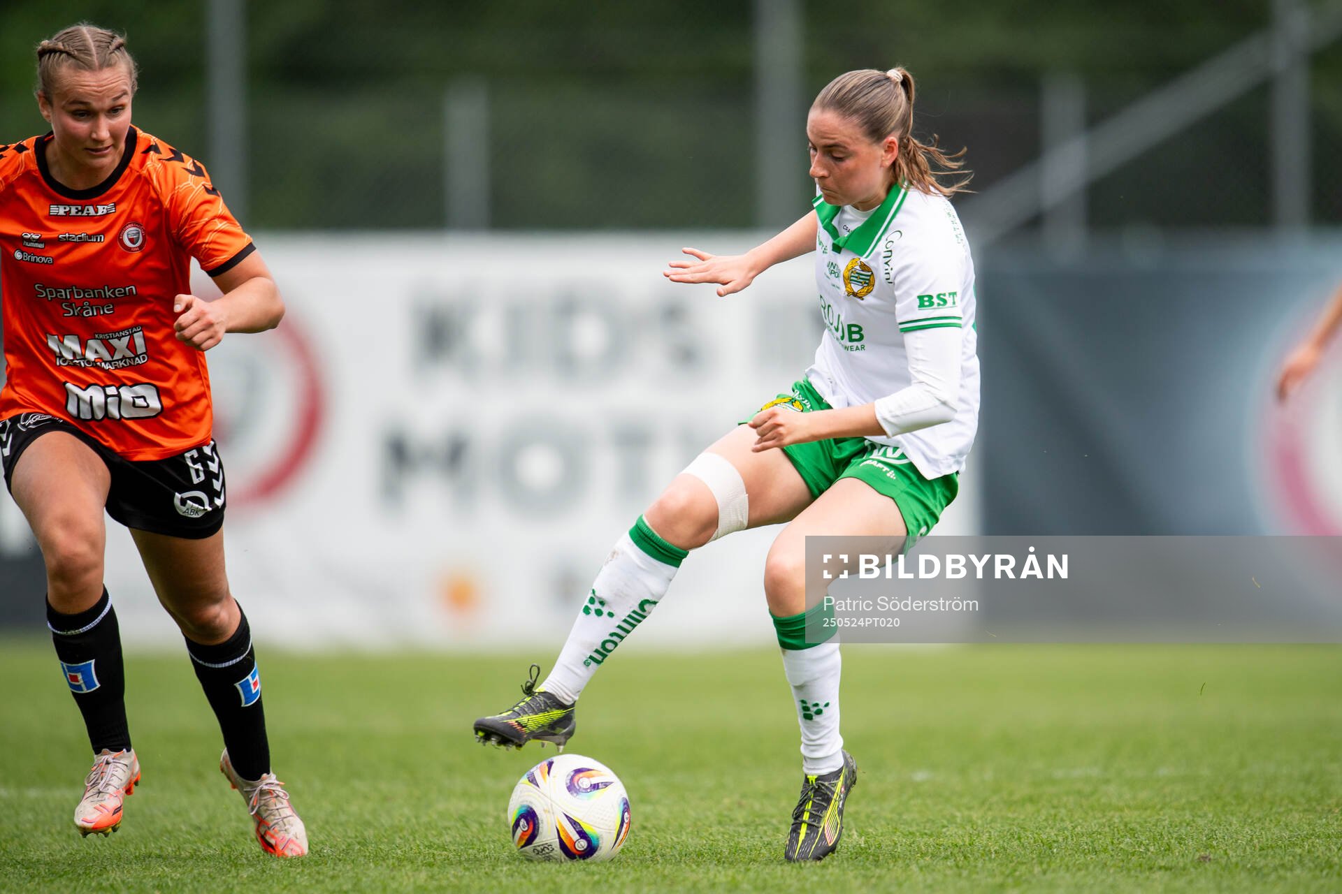Hammarbys Smilla Vallotto under fotbollsmatchen i Damallsvenskan mellan Kristianstad och Hammarby den 24 maj 2025 i Kristianstad.