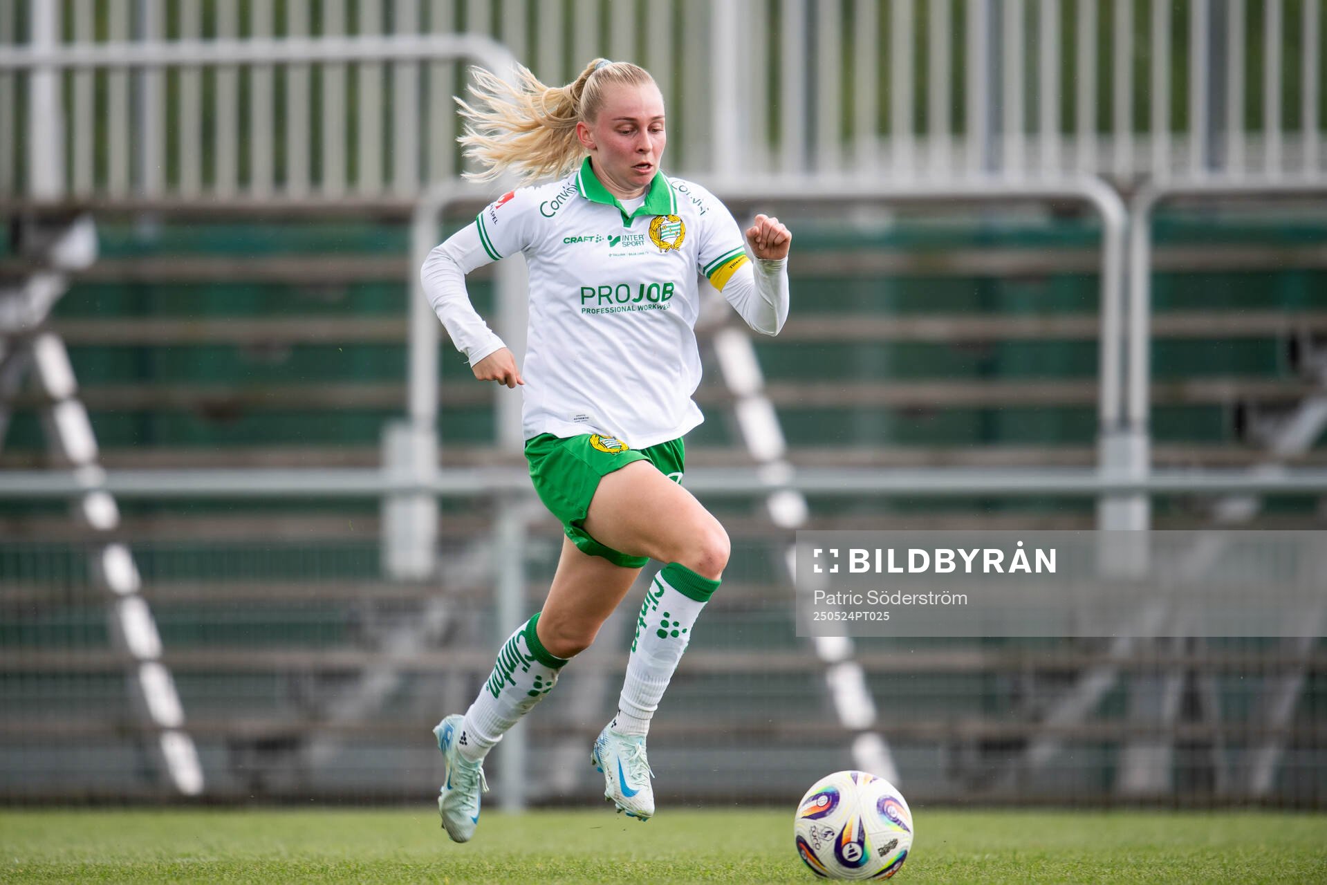 Hammarbys Emilie Joramo under fotbollsmatchen i Damallsvenskan mellan Kristianstad och Hammarby den 24 maj 2025 i Kristianstad.