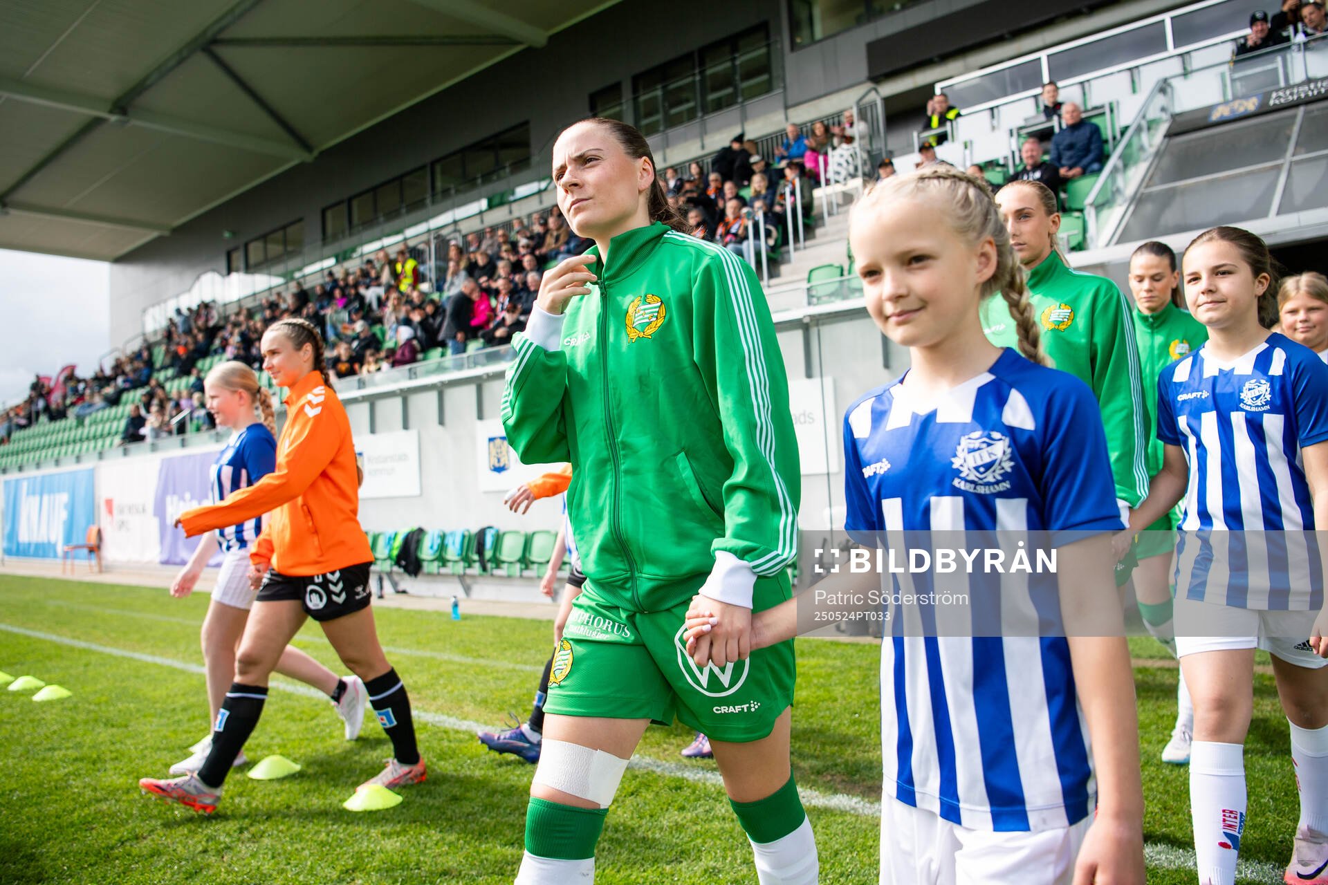 Hammarbys Smilla Vallotto inför fotbollsmatchen i Damallsvenskan mellan Kristianstad och Hammarby den 24 maj 2025 i Kristianstad.