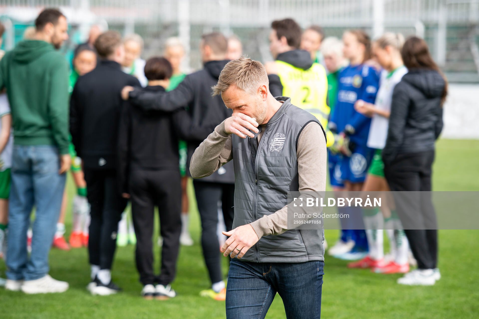 Hammarbys tränare Martin Sjögren Mårtensson deppar