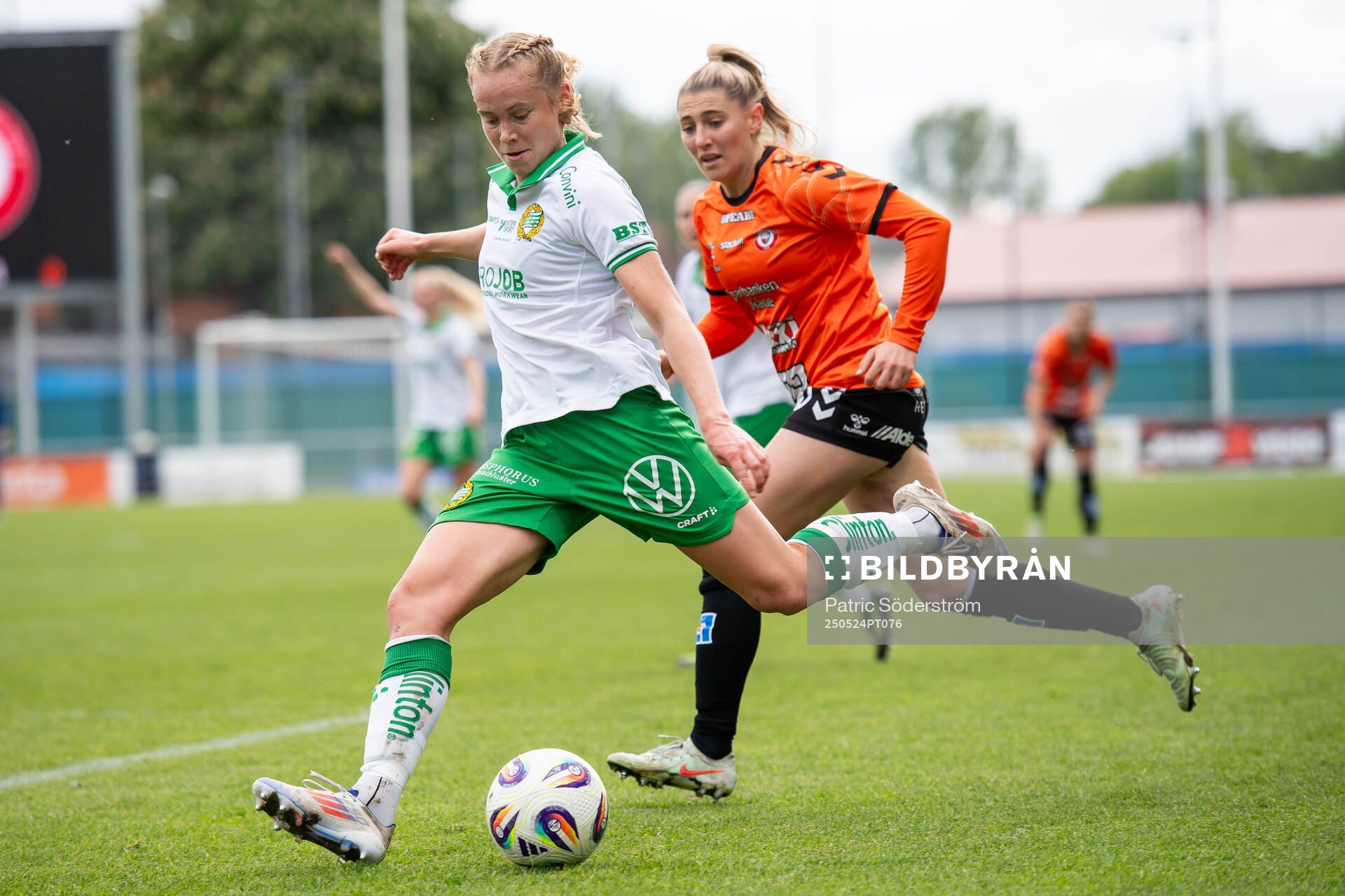 Hammarbys Julie Blakstad under fotbollsmatchen i Damallsvenskan mellan Kristianstad och Hammarby den 24 maj 2025 i Kristianstad.