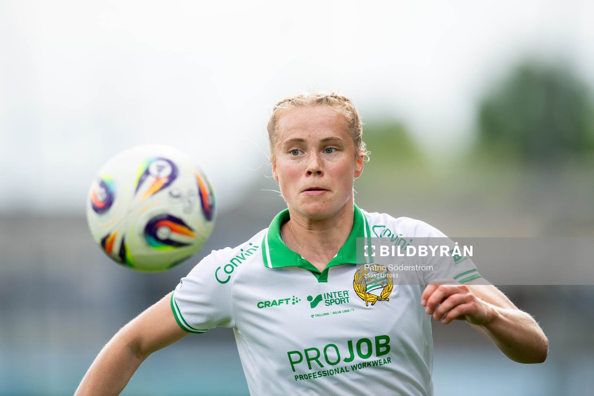 Hammarbys Julie Blakstad under fotbollsmatchen i Damallsvenskan mellan Kristianstad och Hammarby den 24 maj 2025 i Kristianstad.