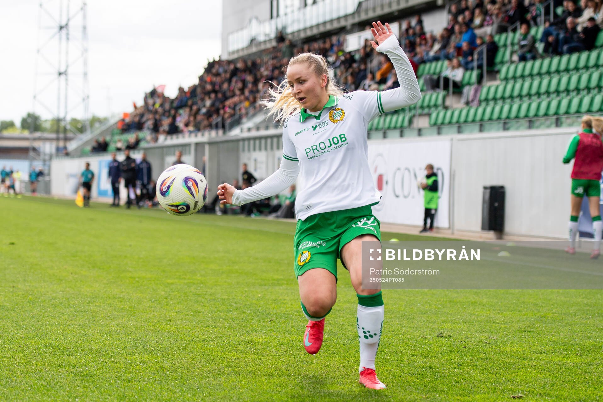 Hammarbys Anna Jøsendal under fotbollsmatchen i Damallsvenskan mellan Kristianstad och Hammarby den 24 maj 2025 i Kristianstad.