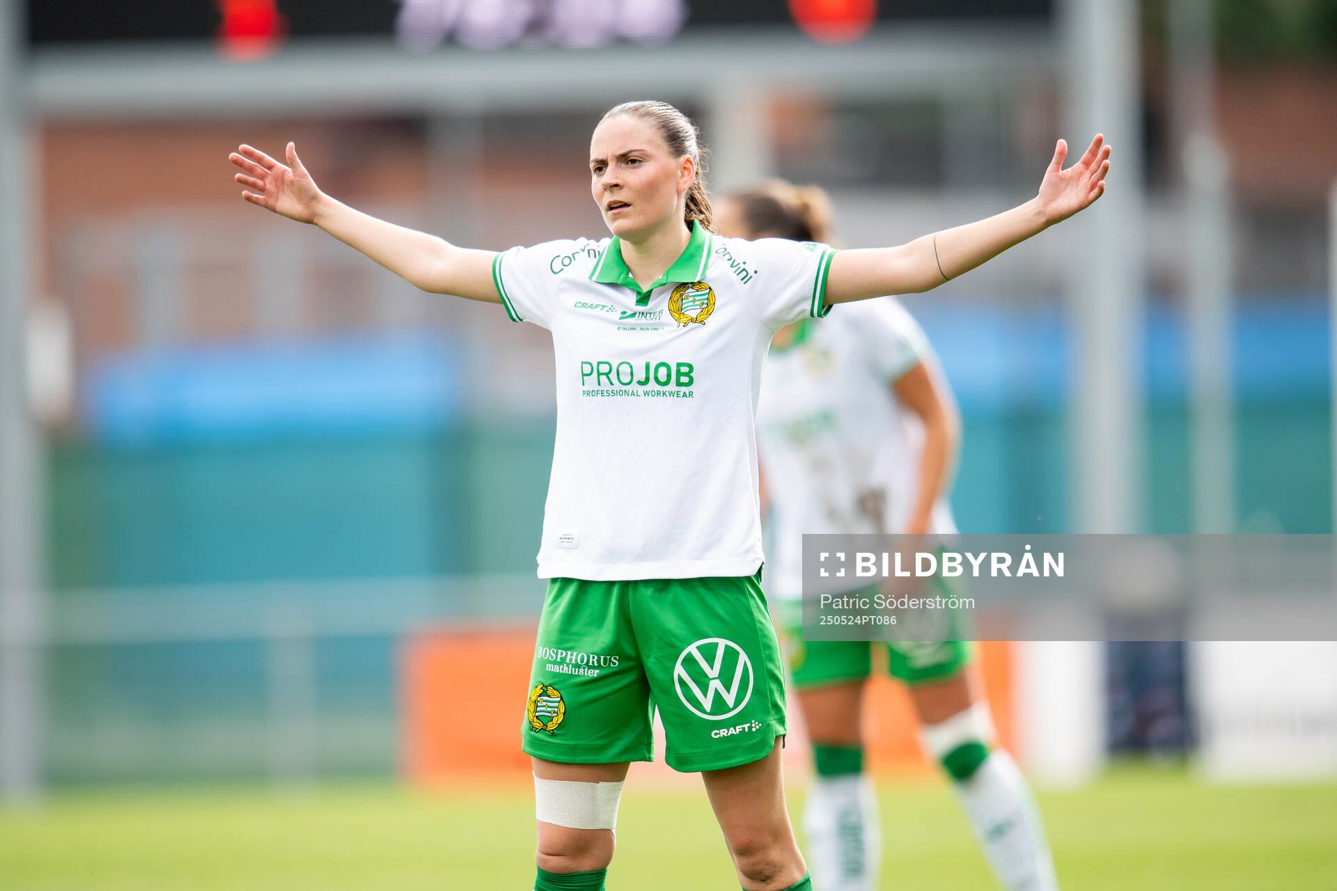 Hammarbys Smilla Vallotto under fotbollsmatchen i Damallsvenskan mellan Kristianstad och Hammarby den 24 maj 2025 i Kristianstad.