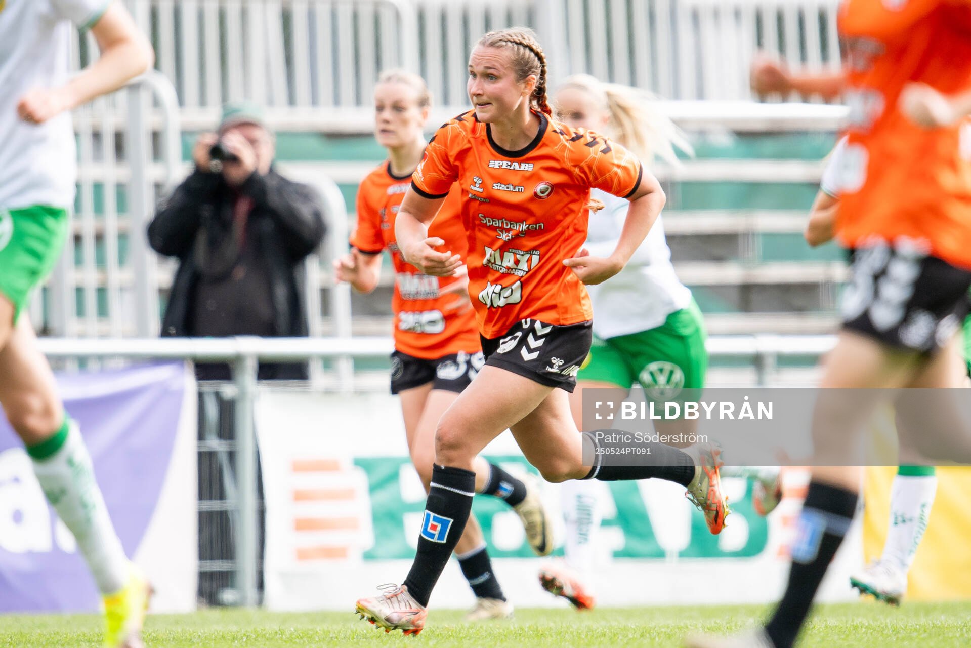 Kristianstads DFFs Alexandra Jóhannsdóttir under fotbollsmatchen i Damallsvenskan mellan Kristianstad och Hammarby den 24 maj 2025 i Kristianstad.