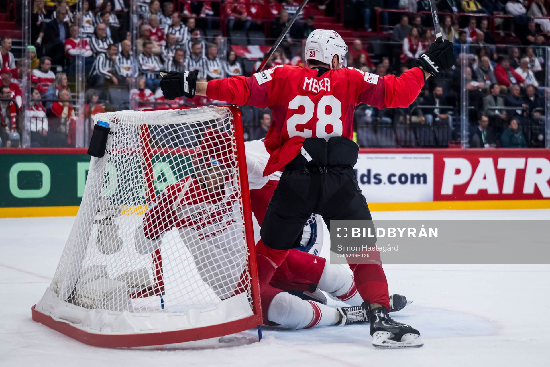 Oliver Lauridsen of Denmark and Timo Meier of Switzerland