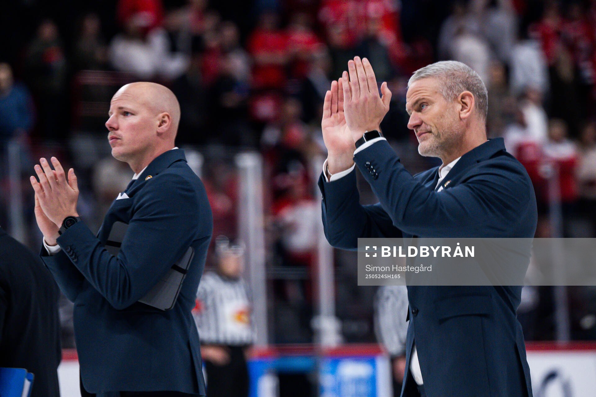 Head coach Mikael Gath of Denmark looks dejected