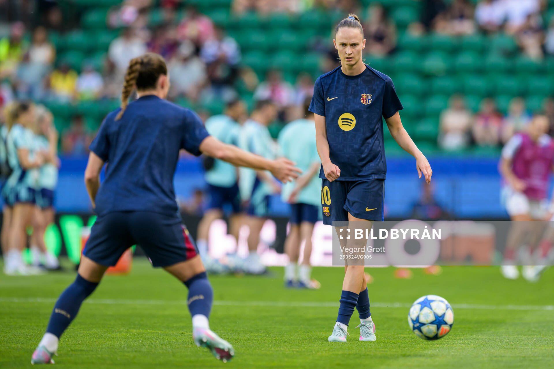 Caroline Graham Hansen of Barcelona ahead of the UEFA Women's Champions League final match between Arsenal and Barcelona on May 24, 2025 in Lisbon.