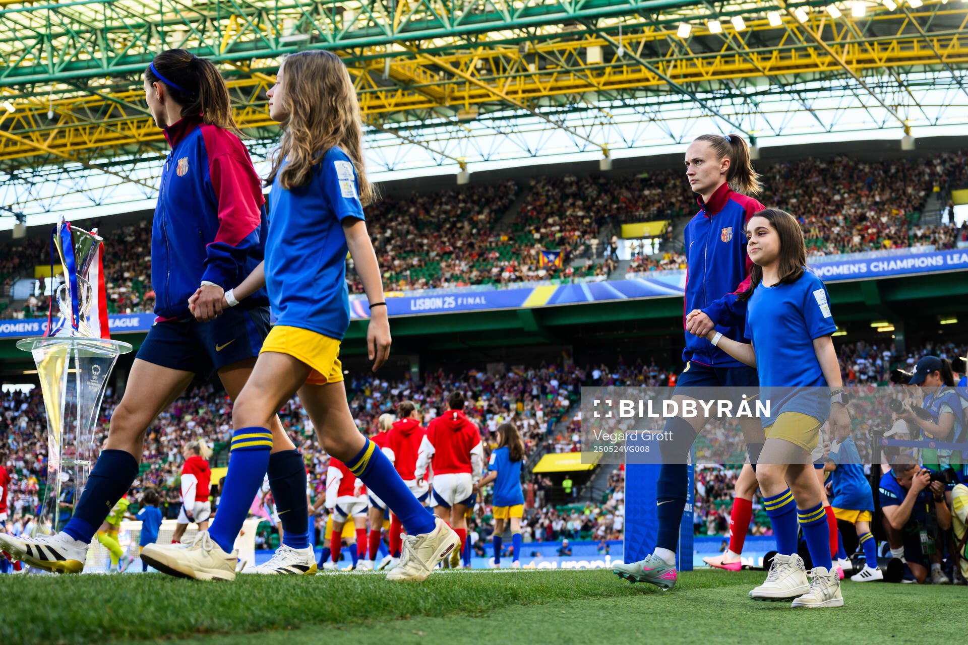Caroline Graham Hansen of Barcelona ahead of the UEFA Women's Champions League final match between Arsenal and Barcelona on May 24, 2025 in Lisbon.