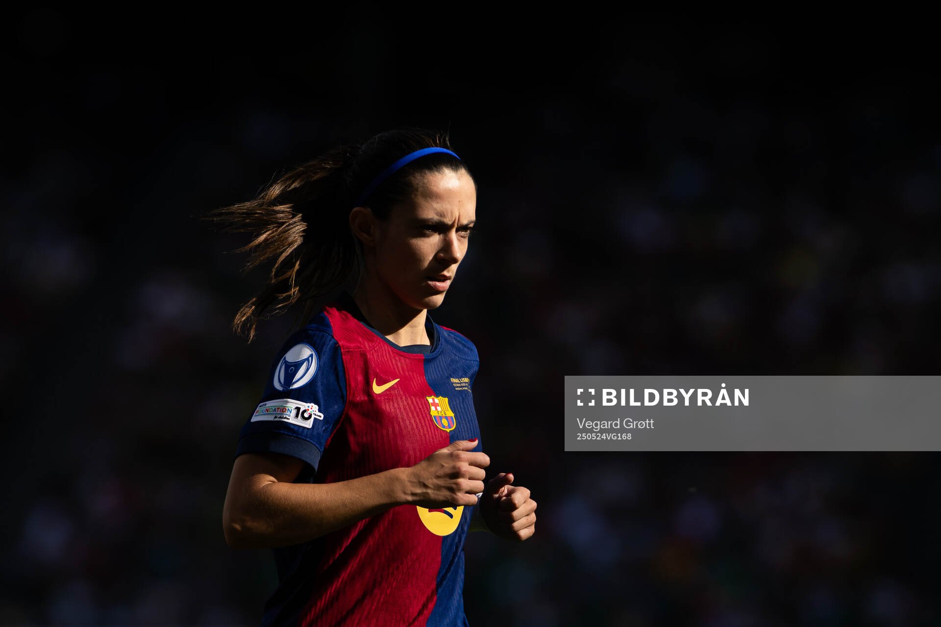 Aitana Bonmati of Barcelona during the UEFA Women's Champions League final match between Arsenal and Barcelona on May 24, 2025 in Lisbon.