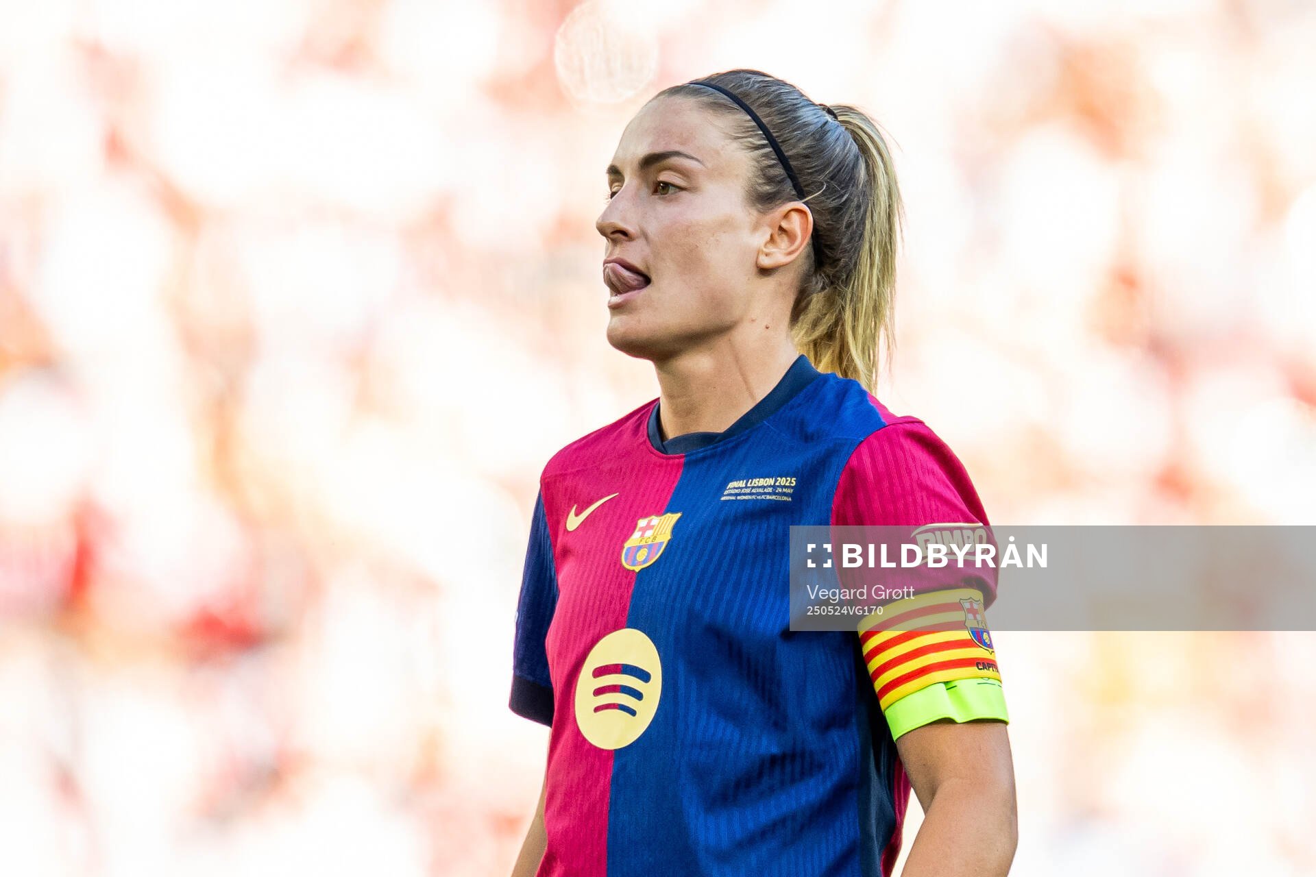 Alexia Putellas of Barcelona during the UEFA Women's Champions League final match between Arsenal and Barcelona on May 24, 2025 in Lisbon.