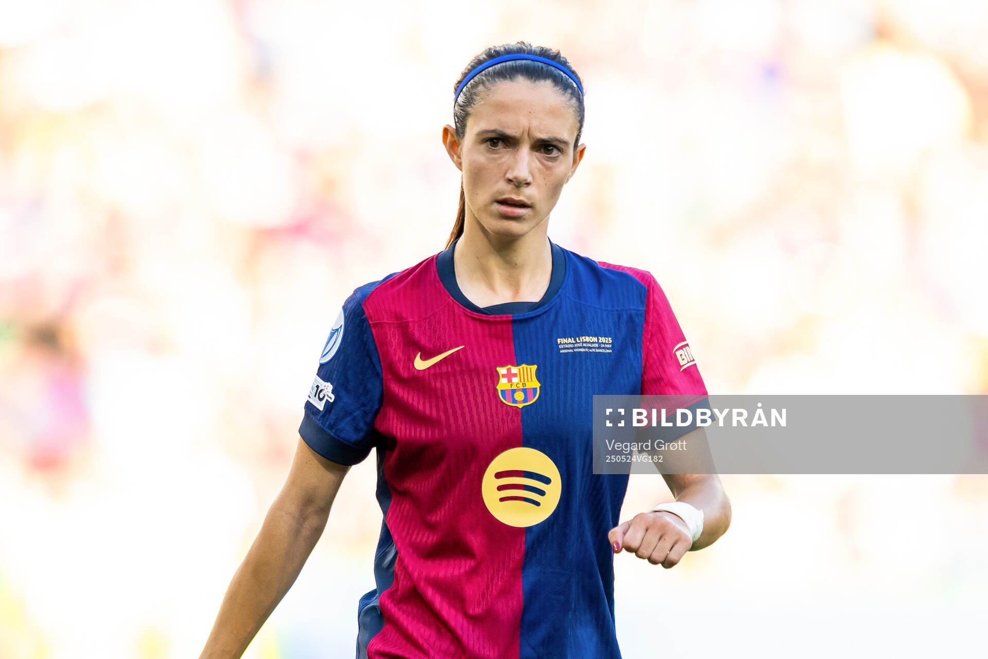 Aitana Bonmati of Barcelona during the UEFA Women's Champions League final match between Arsenal and Barcelona on May 24, 2025 in Lisbon.
