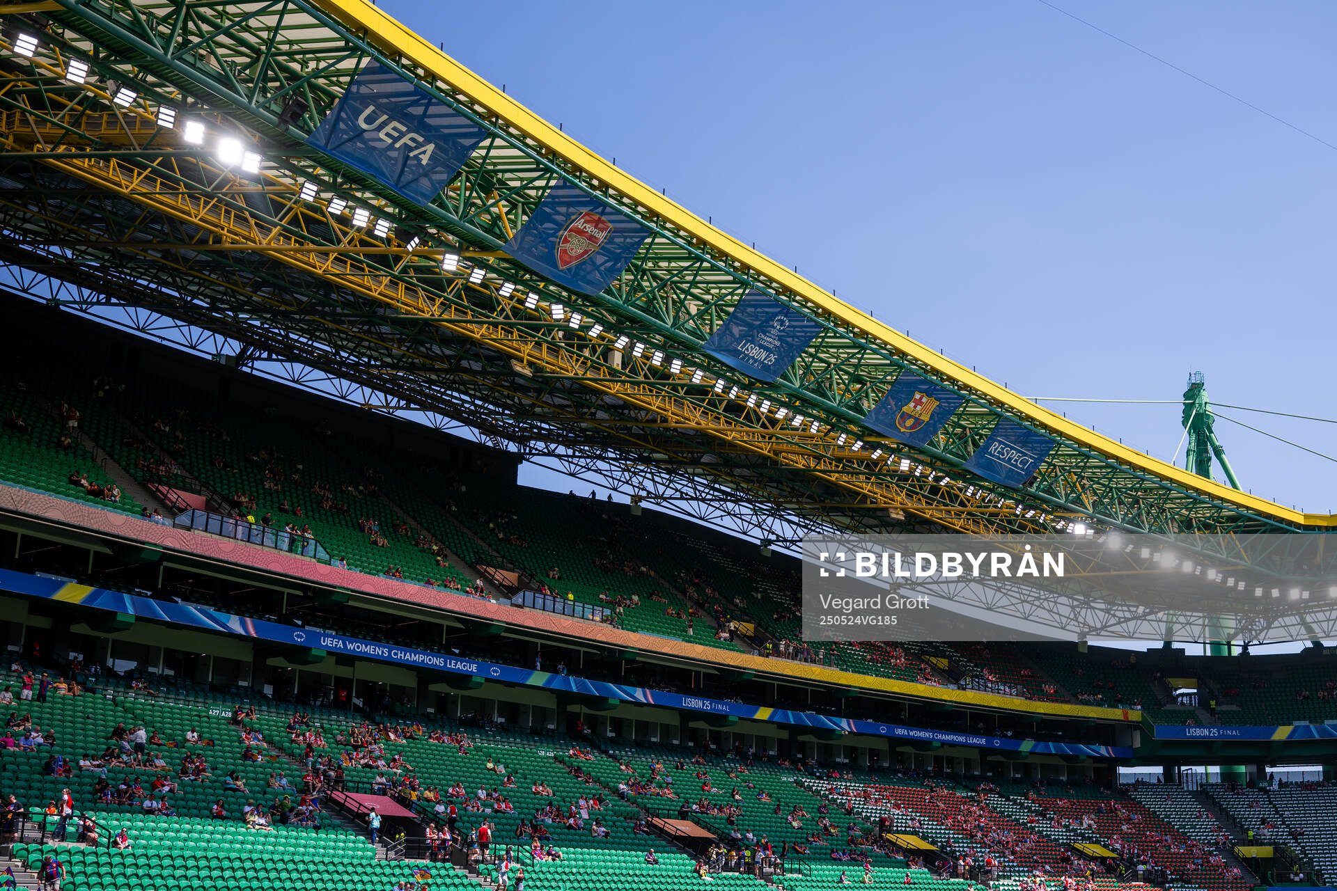 General view of Estádio José Alvalade ahead of the UEFA Women's Champions League final match between Arsenal and Barcelona on May 24, 2025 in Lisbon.