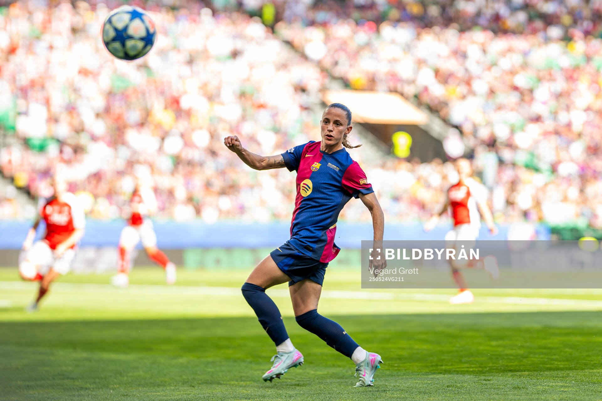 Ona Batlle of Barcelona during the UEFA Women's Champions League final match between Arsenal and Barcelona on May 24, 2025 in Lisbon.