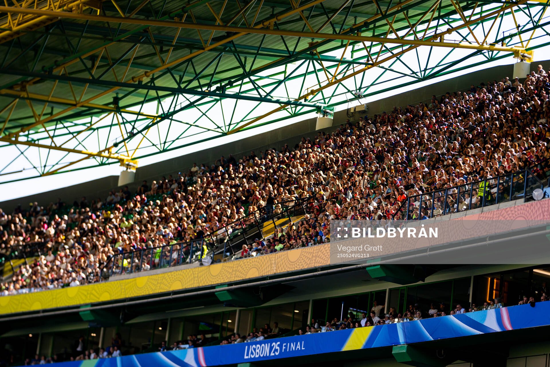 General view of Estádio José Alvalade during the UEFA Women's Champions League final match between Arsenal and Barcelona on May 24, 2025 in Lisbon.
