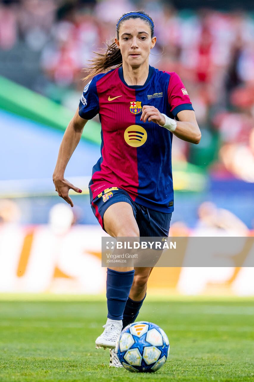 Aitana Bonmati of Barcelona during the UEFA Women's Champions League final match between Arsenal and Barcelona on May 24, 2025 in Lisbon.