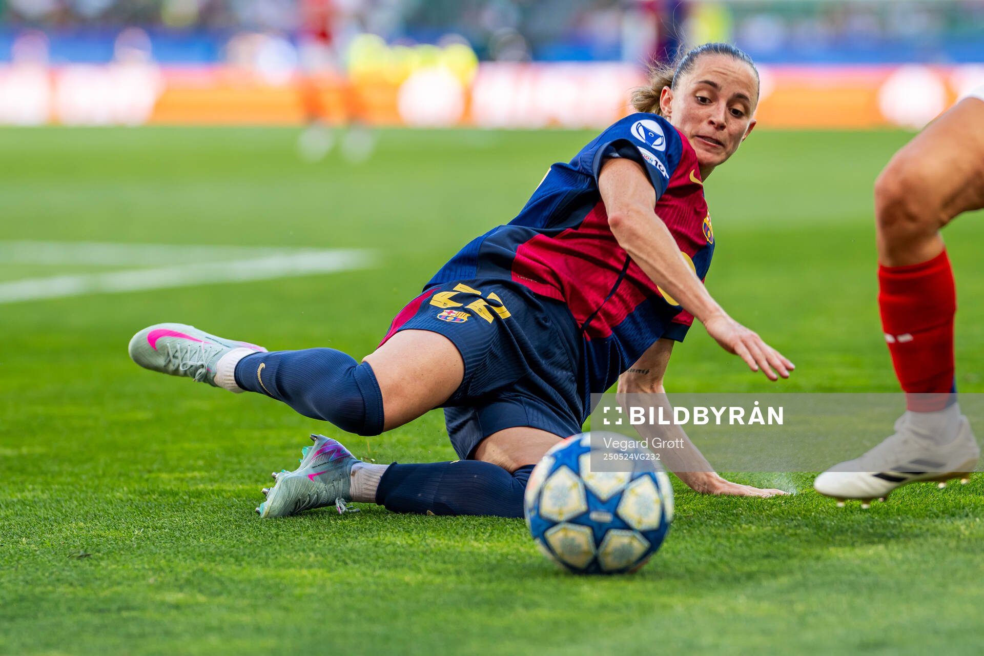 Ona Batlle of Barcelona during the UEFA Women's Champions League final match between Arsenal and Barcelona on May 24, 2025 in Lisbon.
