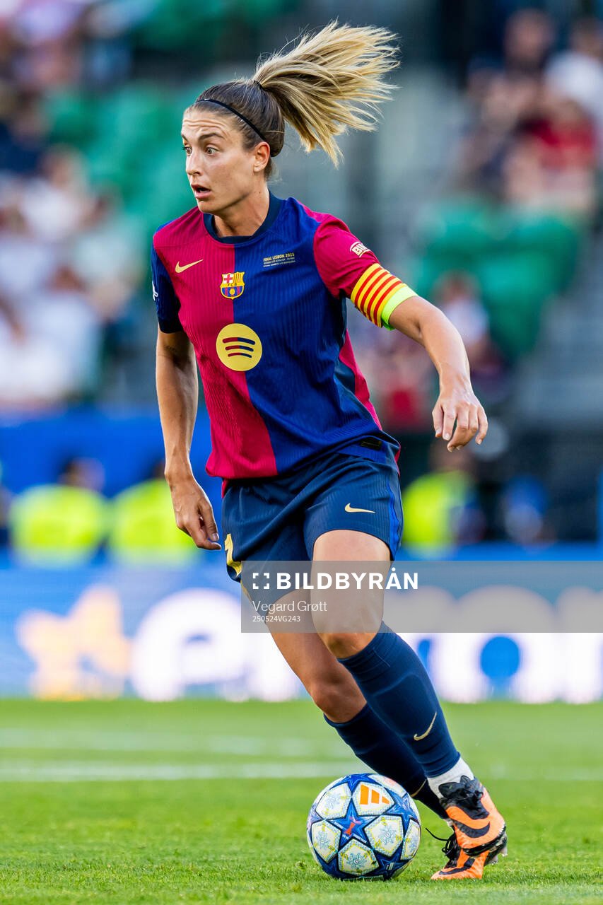 Alexia Putellas of Barcelona during the UEFA Women's Champions League final match between Arsenal and Barcelona on May 24, 2025 in Lisbon.
