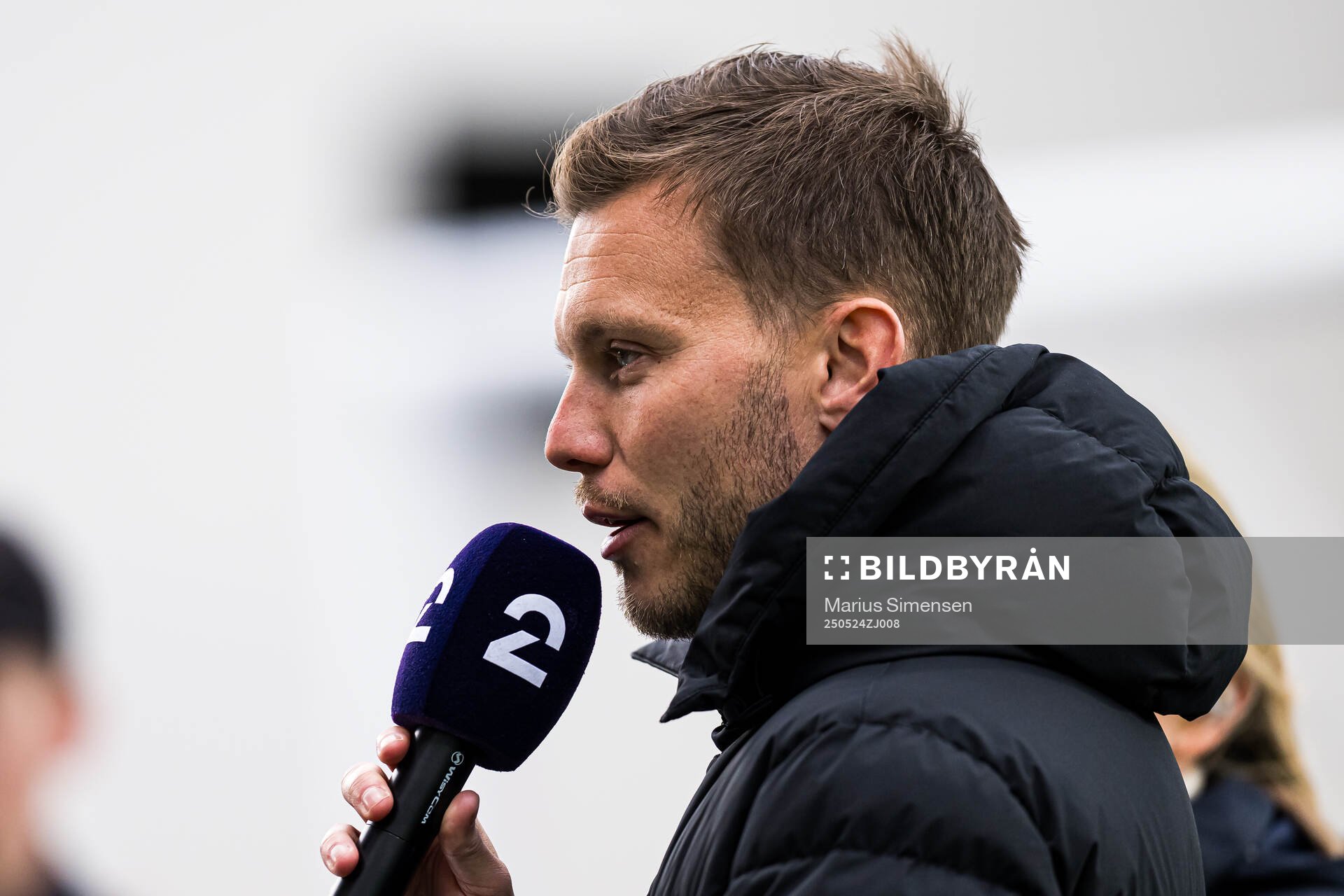 Alfred Johansson, head coach of Rosenborg, after the Eliteserien match between Bodø/Glimt and Rosenborg on May 24, 2025 in Bodø.