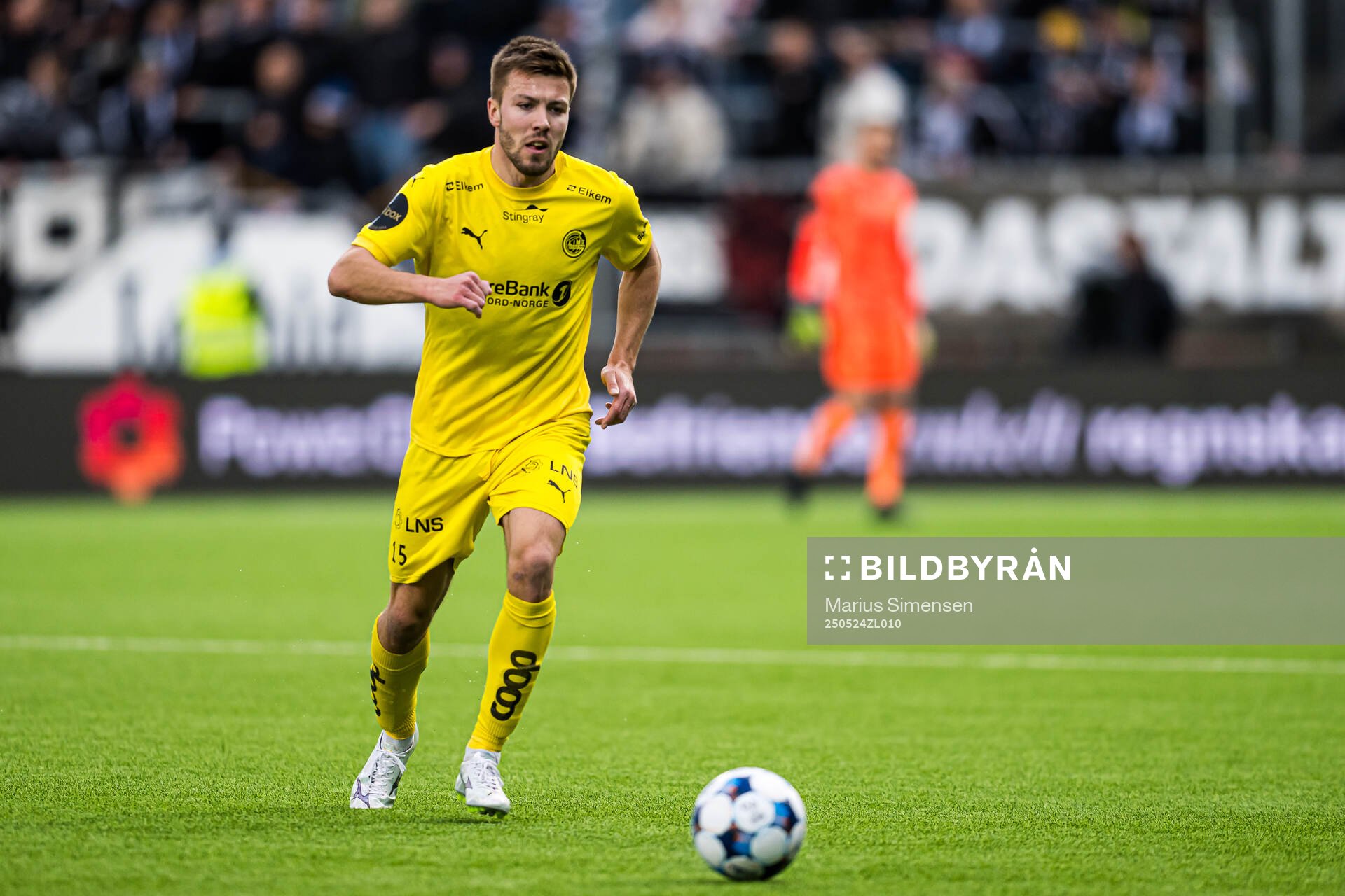 Fredrik Bjørkan of Bodø/Glimt during the Eliteserien match between Bodø/Glimt and Rosenborg on May 24, 2025 in Bodø.