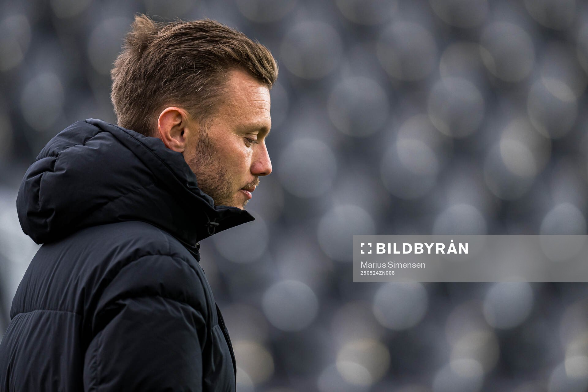 Alfred Johansson, head coach of Rosenborg, after the Eliteserien match between Bodø/Glimt and Rosenborg on May 24, 2025 in Bodø.