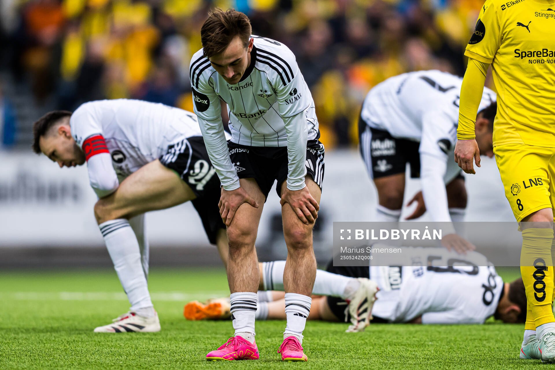 Marius Sivertsen Broholm of Rosenborg looks dejected