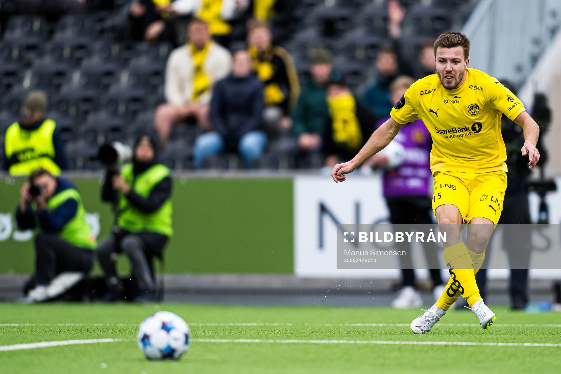 Fredrik Bjørkan of Bodø/Glimt during the Eliteserien match between Bodø/Glimt and Rosenborg on May 24, 2025 in Bodø.