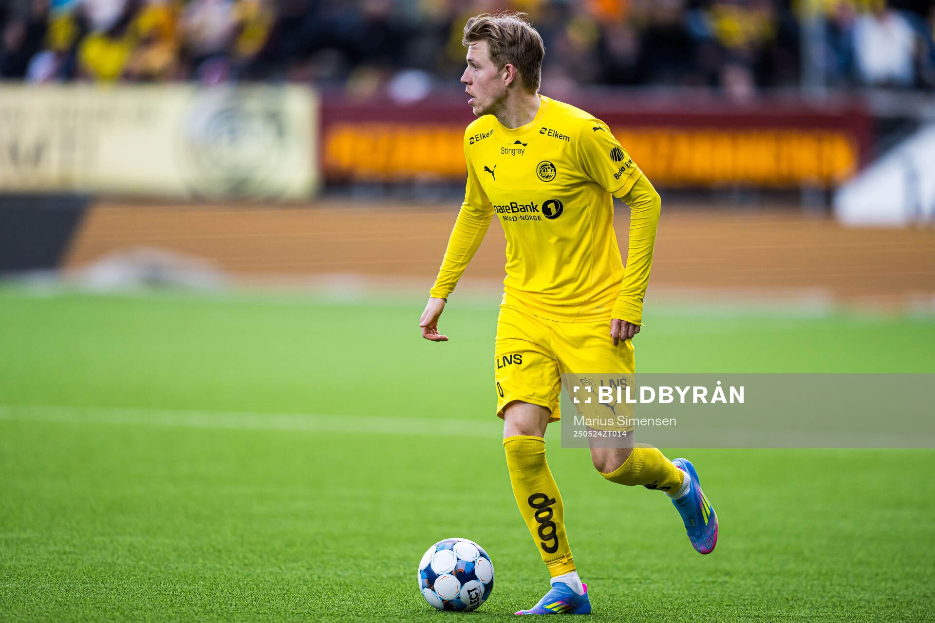 Jens Petter Hauge of Bodø/Glimt during the Eliteserien match between Bodø/Glimt and Rosenborg on May 24, 2025 in Bodø.