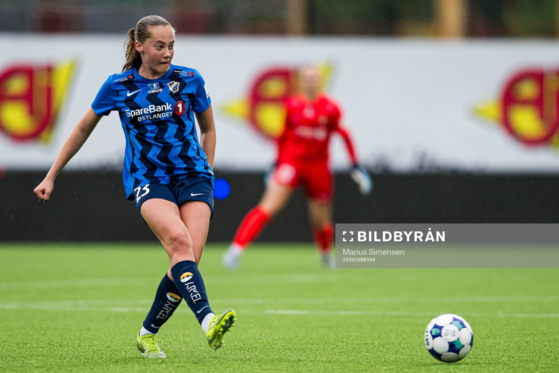 Mille Helland Flø of Stabæk during the Toppserien football match between Stabæk and LSK Kvinner on May 25, 2025 in Bekkestua.