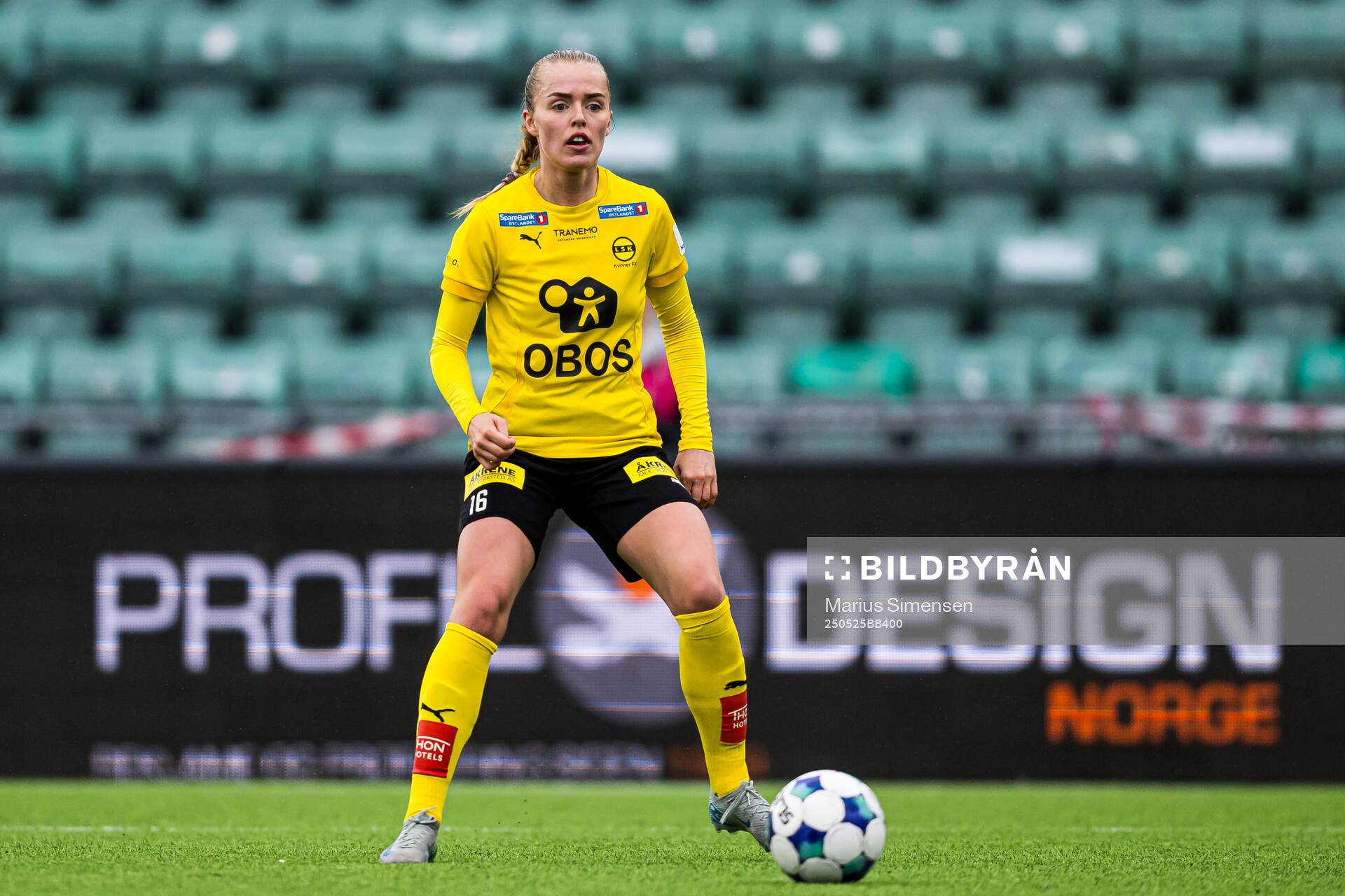 Andrea Karoline Nymo Holmstrøm of LSK Kvinner during the Toppserien football match between Stabæk and LSK Kvinner on May 25, 2025 in Bekkestua.