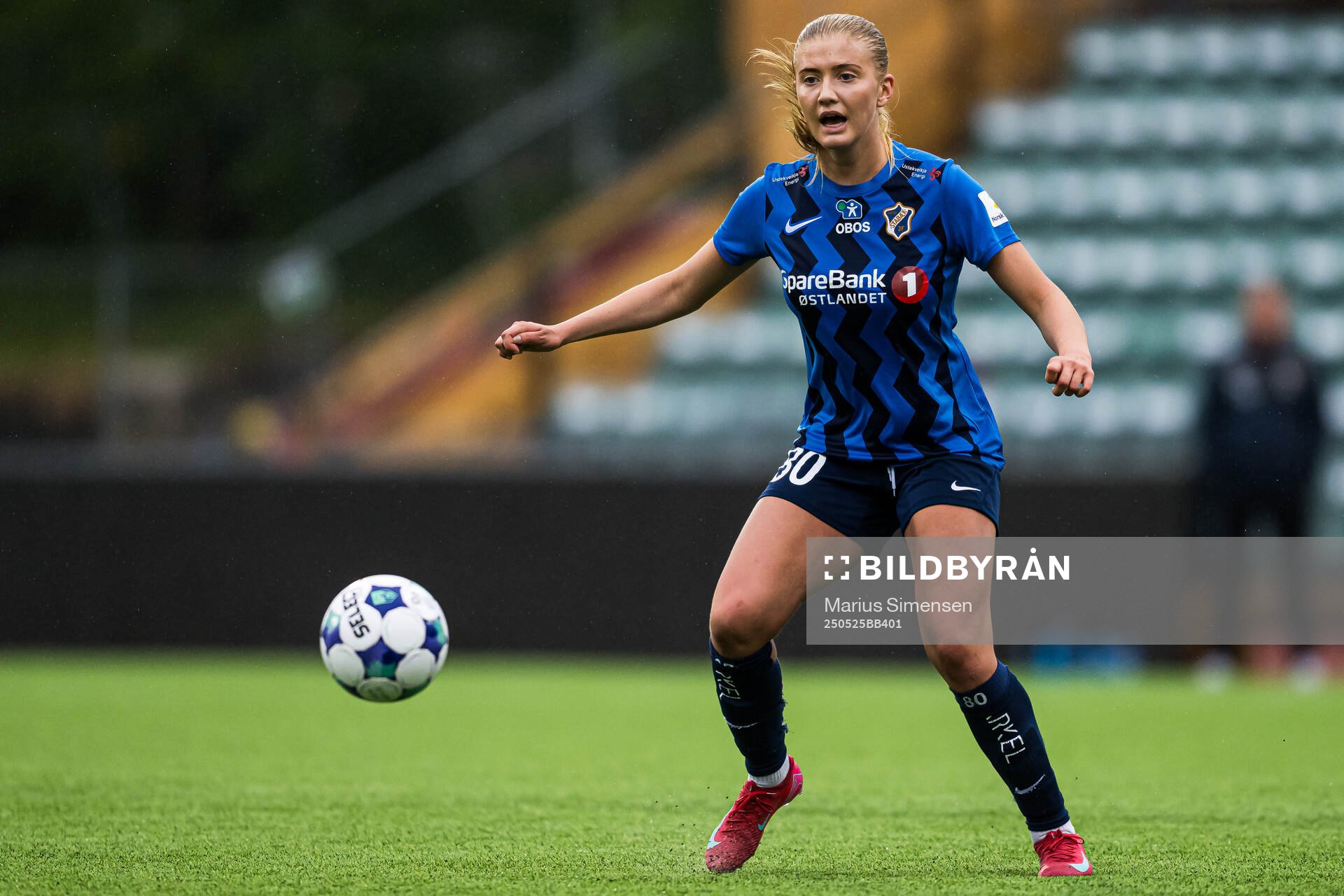 Celia Lind Halvorsen of Stabæk during the Toppserien football match between Stabæk and LSK Kvinner on May 25, 2025 in Bekkestua.