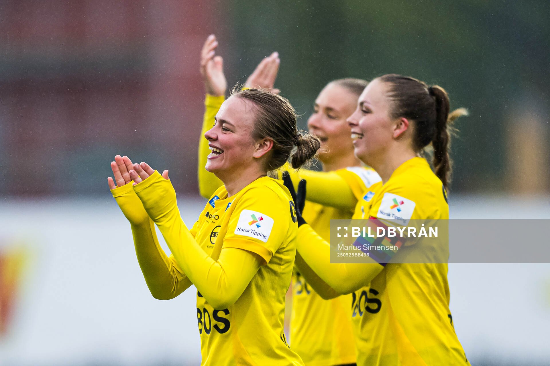 Kaia Bjelde Hjelmhaug of LSK Kvinner celebrates after scoring the 0-2 goal during the Toppserien football match between Stabæk and LSK Kvinner on May 25, 2025 in Bekkestua.