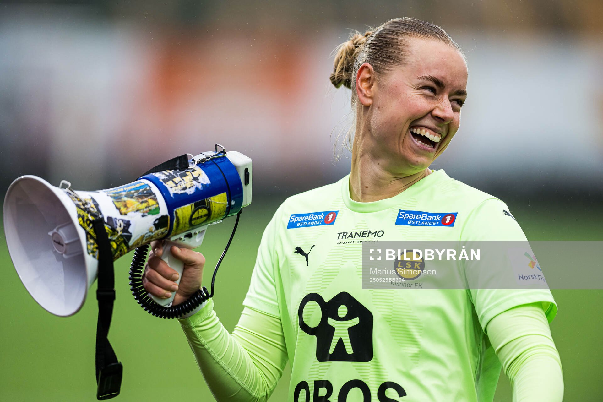Klara Thorsrud Sporsem of LSK Kvinner celebrates after the Toppserien football match between Stabæk and LSK Kvinner on May 25, 2025 in Bekkestua.