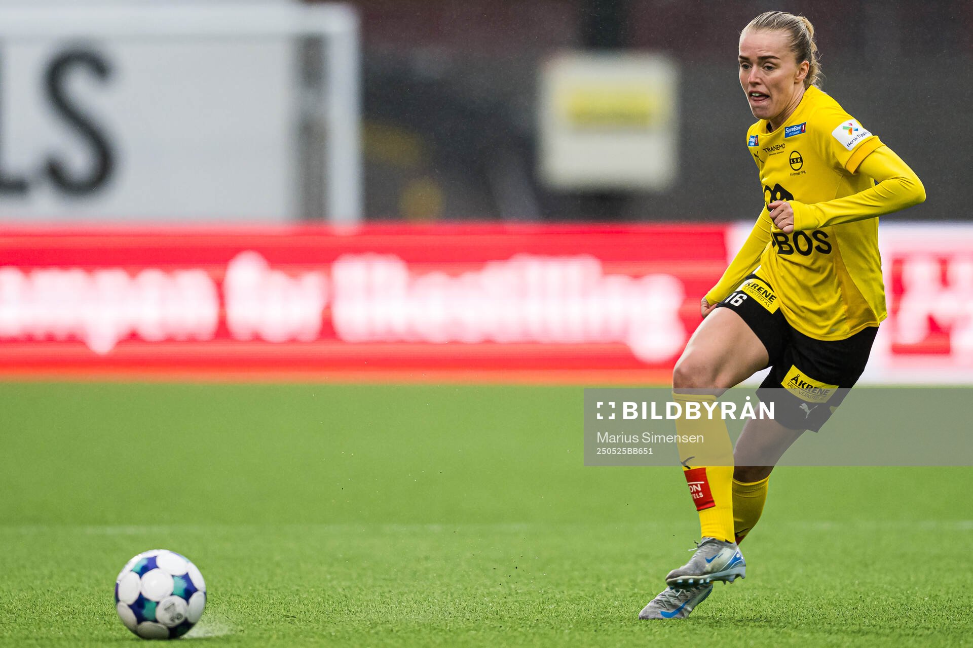 Andrea Karoline Nymo Holmstrøm of LSK Kvinner during the Toppserien football match between Stabæk and LSK Kvinner on May 25, 2025 in Bekkestua.