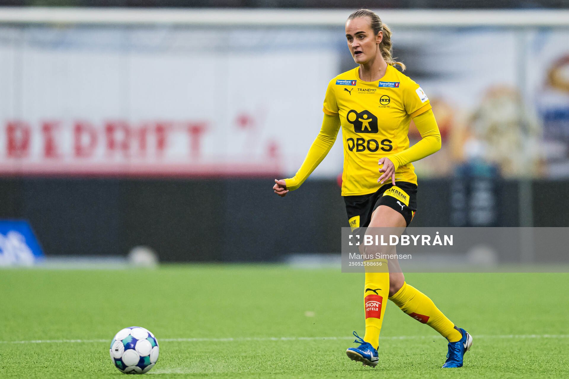 Emma Braut Brunes of LSK Kvinner during the Toppserien football match between Stabæk and LSK Kvinner on May 25, 2025 in Bekkestua.