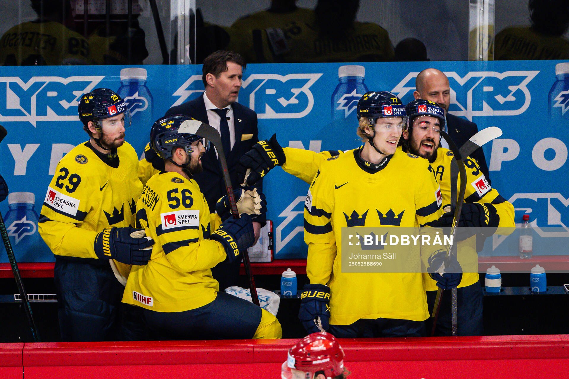 Marcus Pettersson, Erik Gustafsson, Simon Edvinsson and