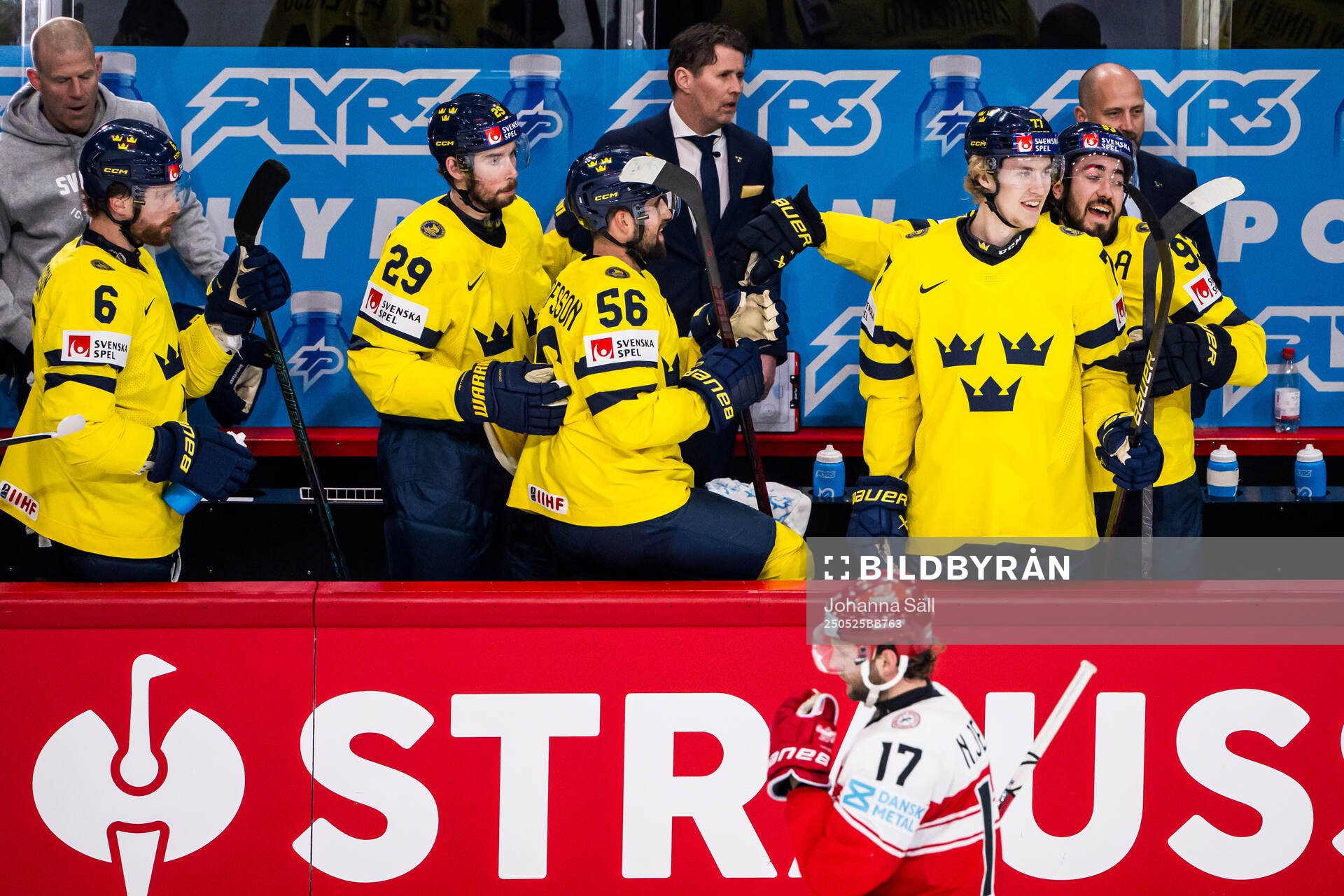 Marcus Pettersson, Erik Gustafsson, Simon Edvinsson and
