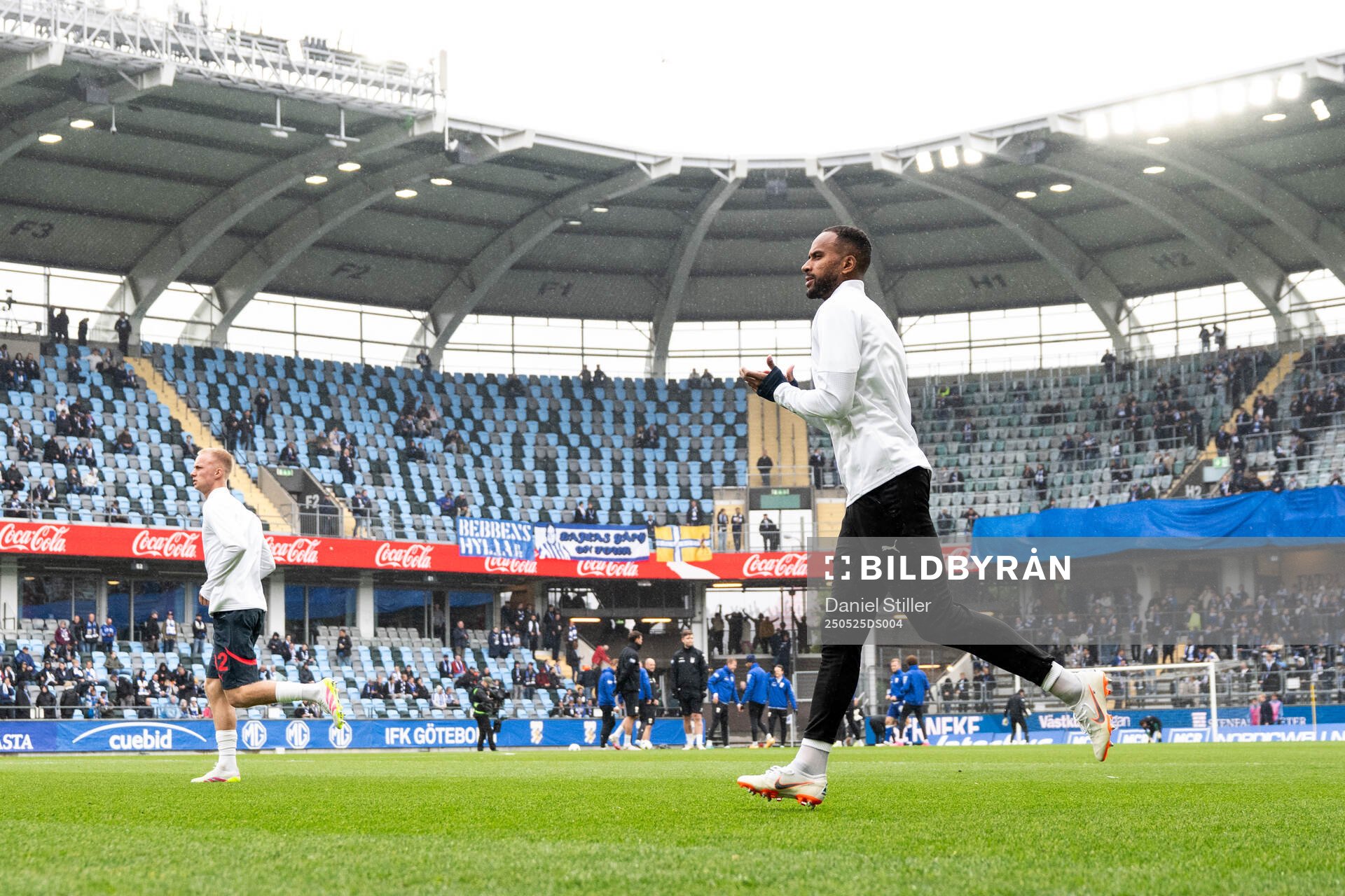Malmö FFs Isaac Kiese Thelin inför fotbollsmatchen i Allsvenskan mellan IFK Göteborg och Malmö FF den 25 maj 2025 i Göteborg. 