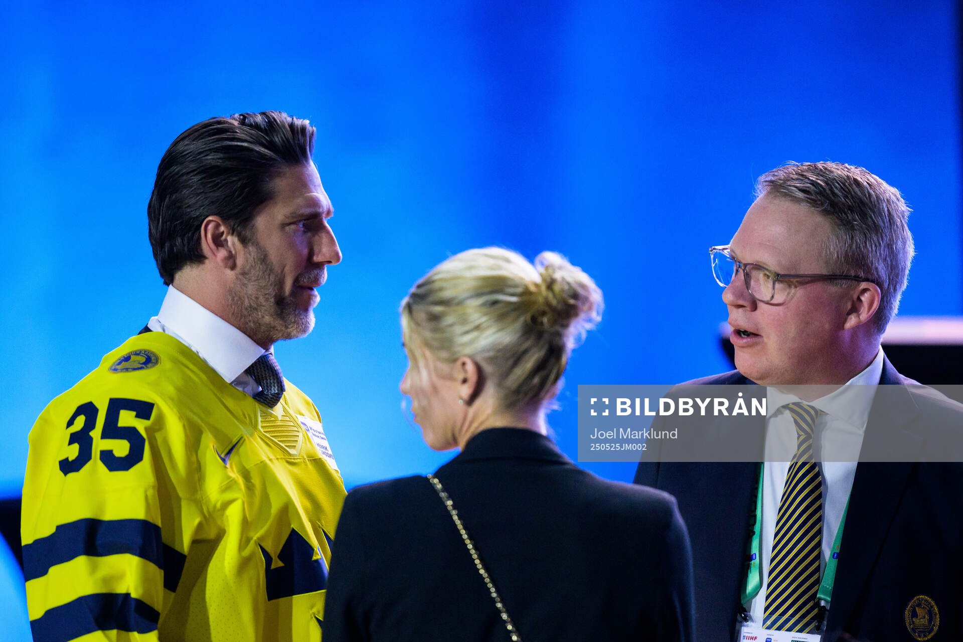 Henrik Lundqvist of Sweden, his wife Therese Andersson and