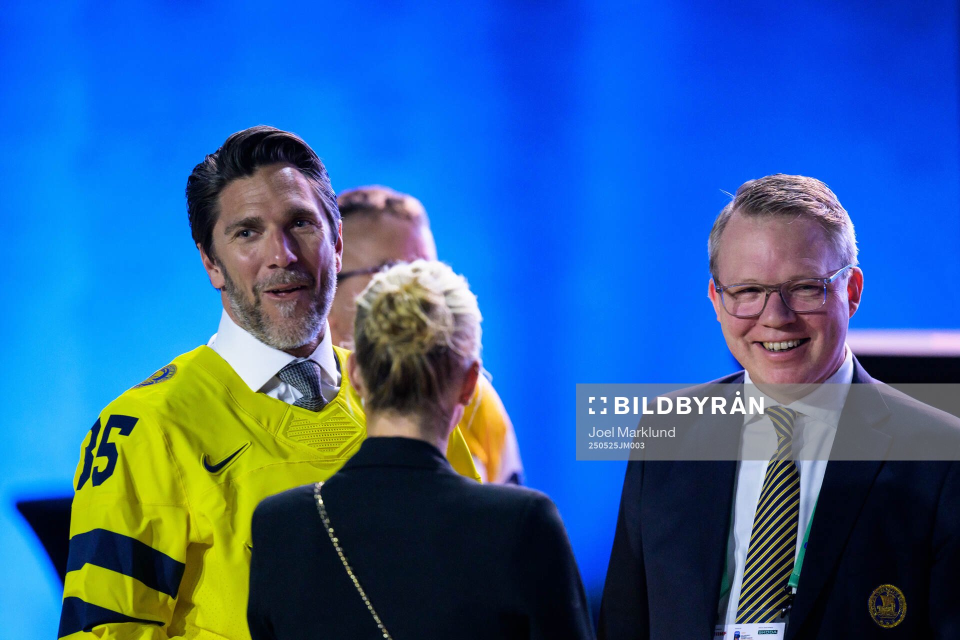 Henrik Lundqvist of Sweden, his wife Therese Andersson and