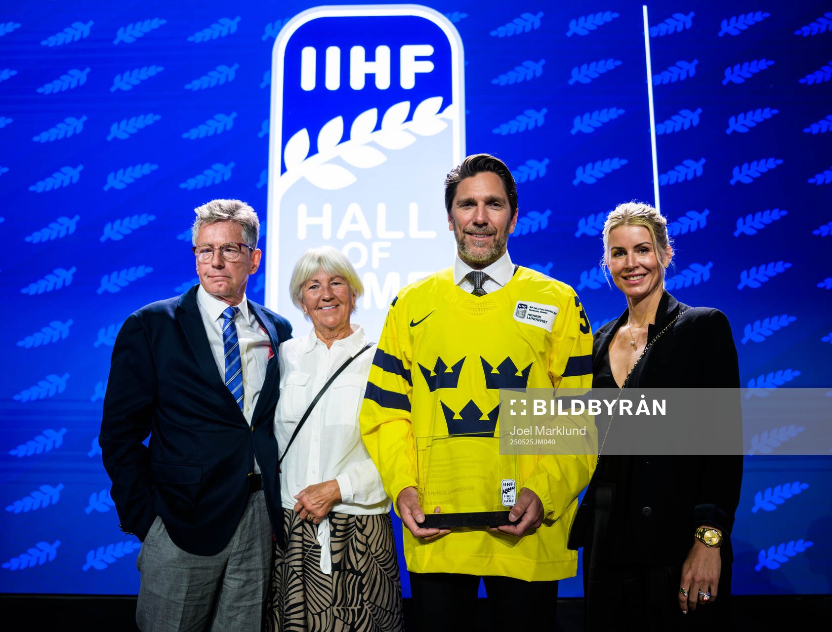 Henrik Lundqvist of Sweden, together with father Peter