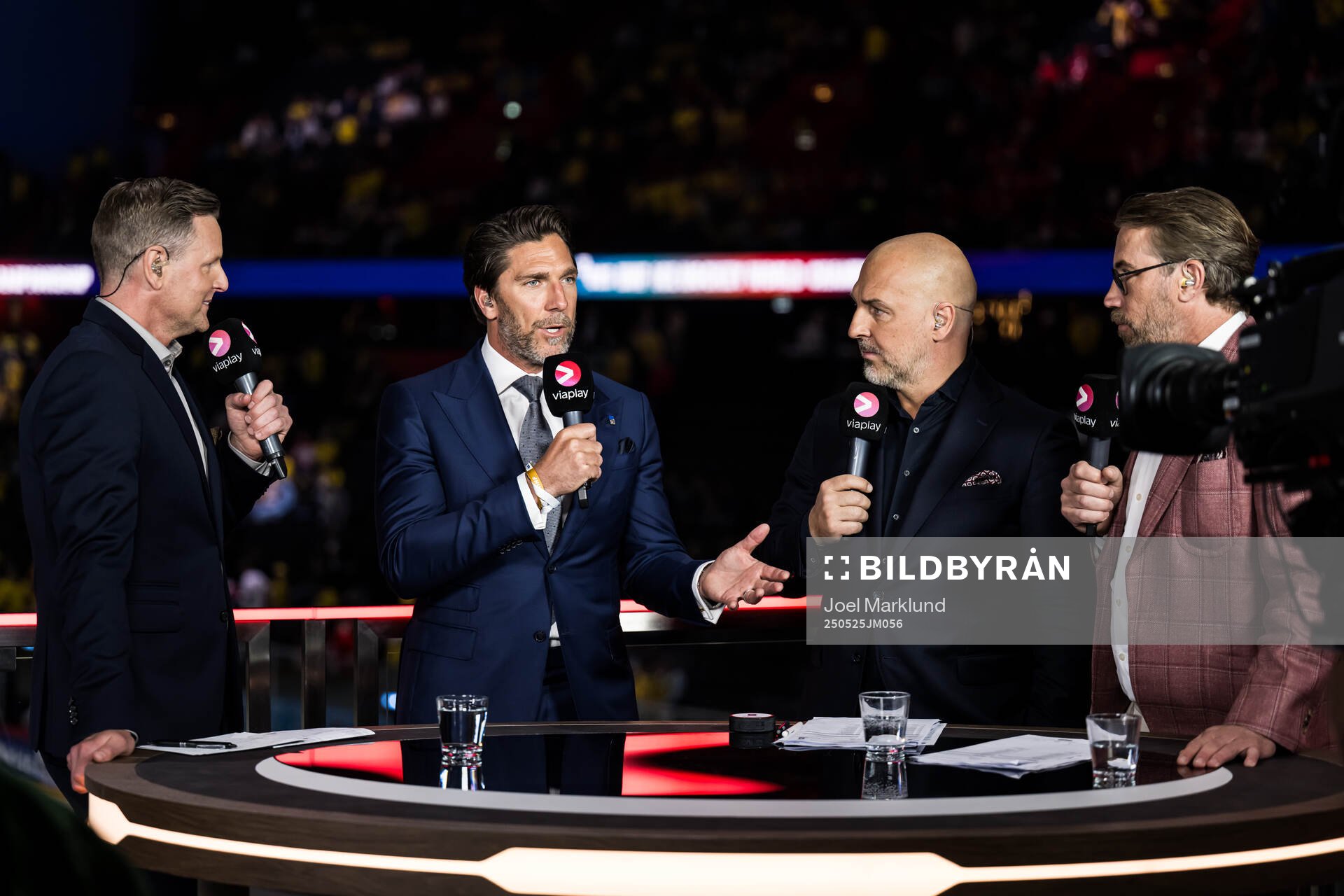 Niklas Jidhe, Erik Granqvist and Peter Forsberg of Swedish