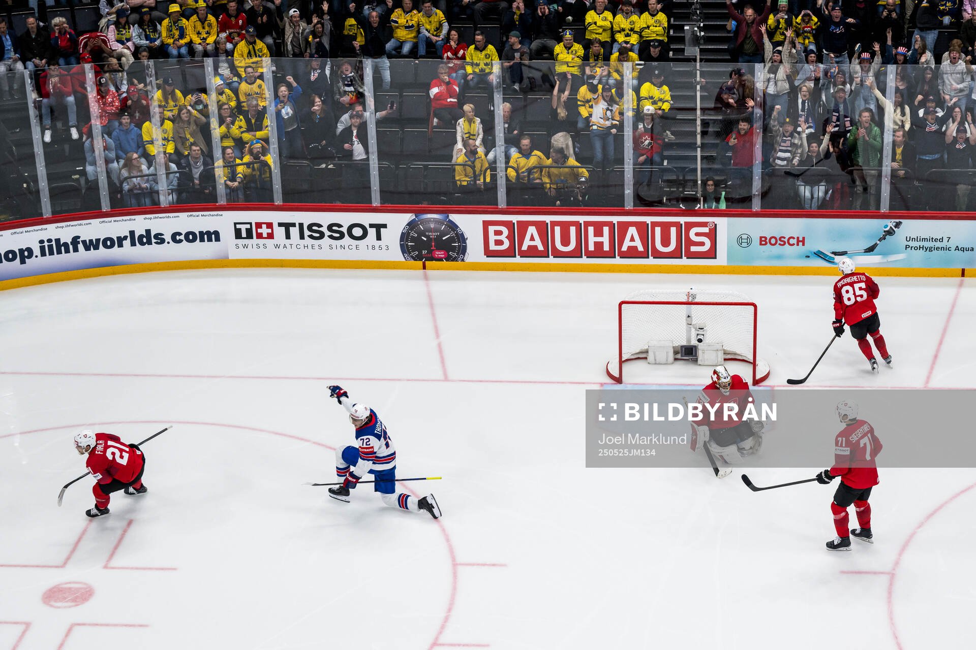 Tage Thompson of USA celebrates