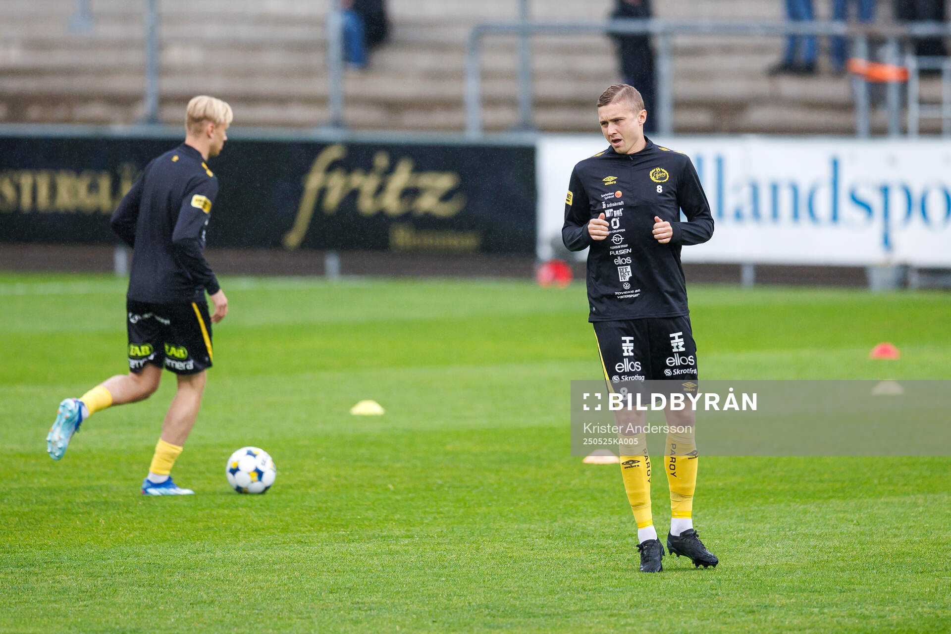 Elfsborgs Sebastian Holmen inför fotbollsmatchen i Allsvenskan mellan Halmstad och Elfsborg den 25 maj 2025 i Halmstad. 