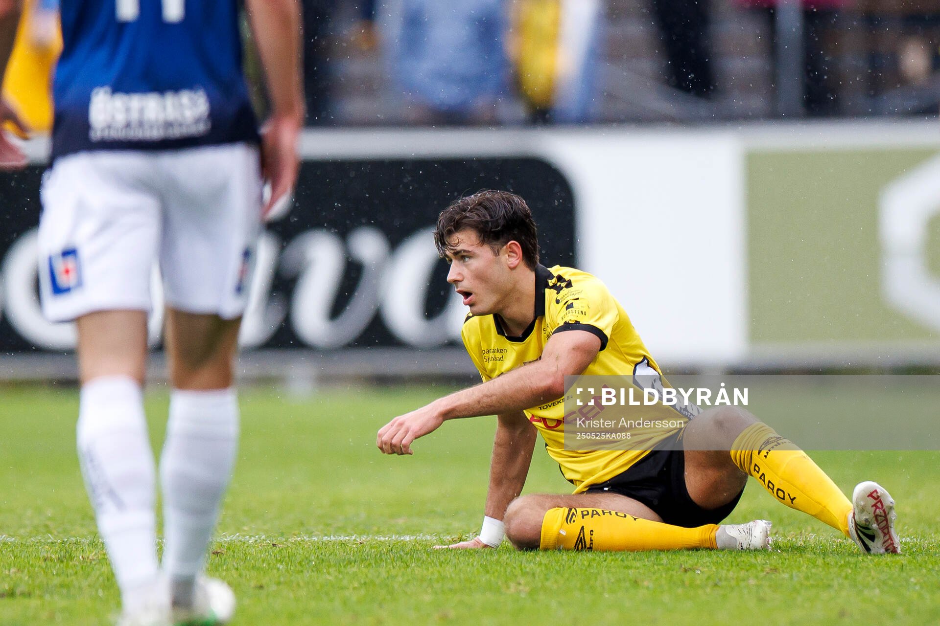 Elfsborgs Besfort Zeneli under fotbollsmatchen i Allsvenskan mellan Halmstad och Elfsborg den 25 maj 2025 i Halmstad. 