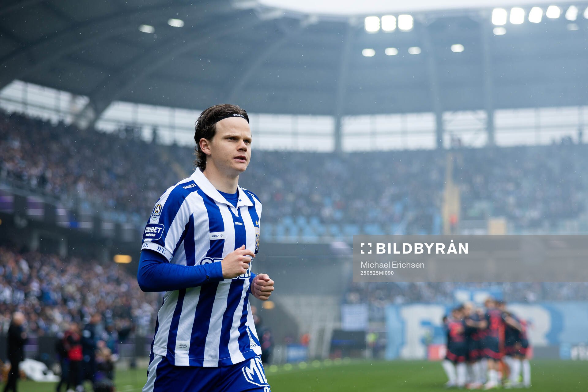 IFK Göteborgs Kolbeinn Thordarson inför fotbollsmatchen i Allsvenskan mellan IFK Göteborg och Malmö FF den 25 maj 2025 i Göteborg. 
