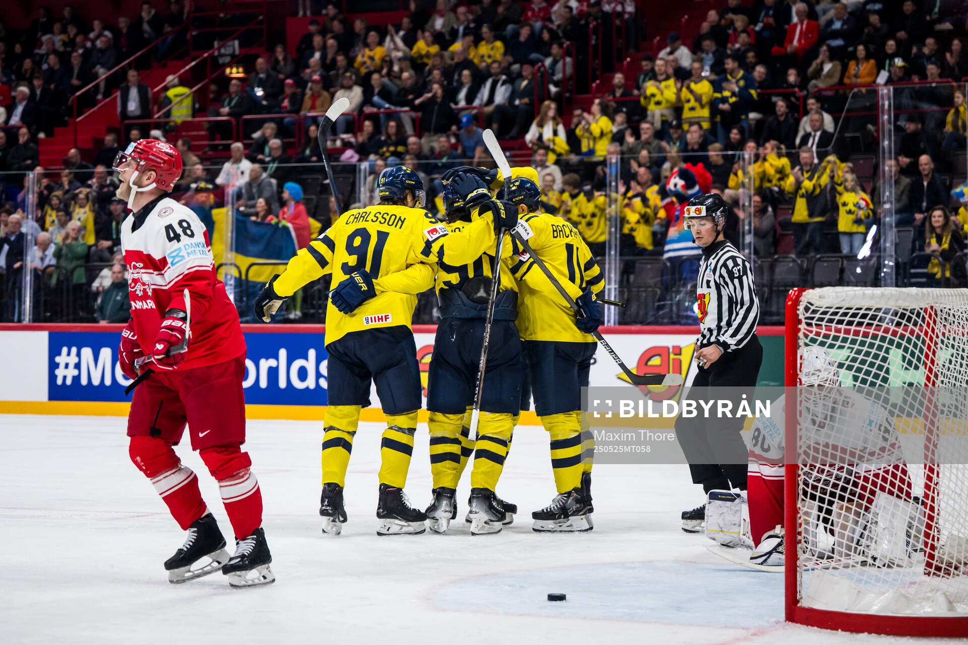 Leo Carlsson, Marcus Johansson and Mikael Backlund of