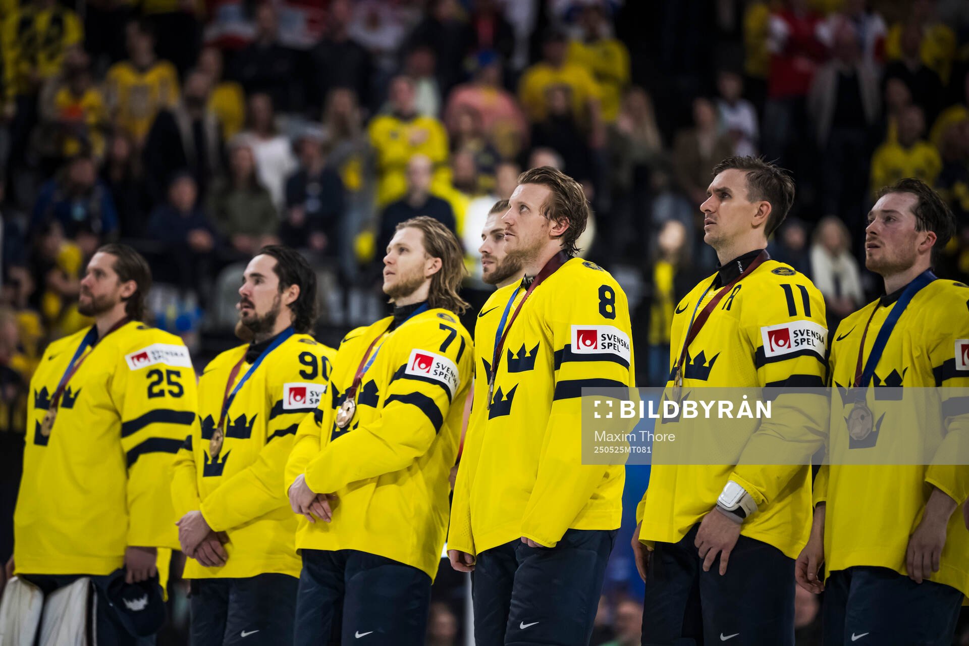 William Karlsson, Jonas Brodin and Mikael Backlund of