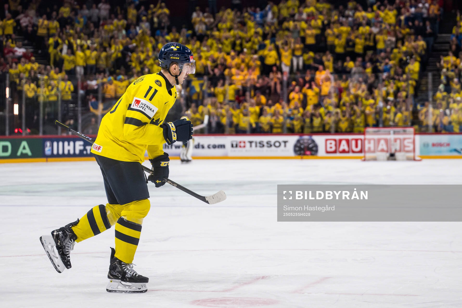 Mikael Backlund of Sweden celebrates