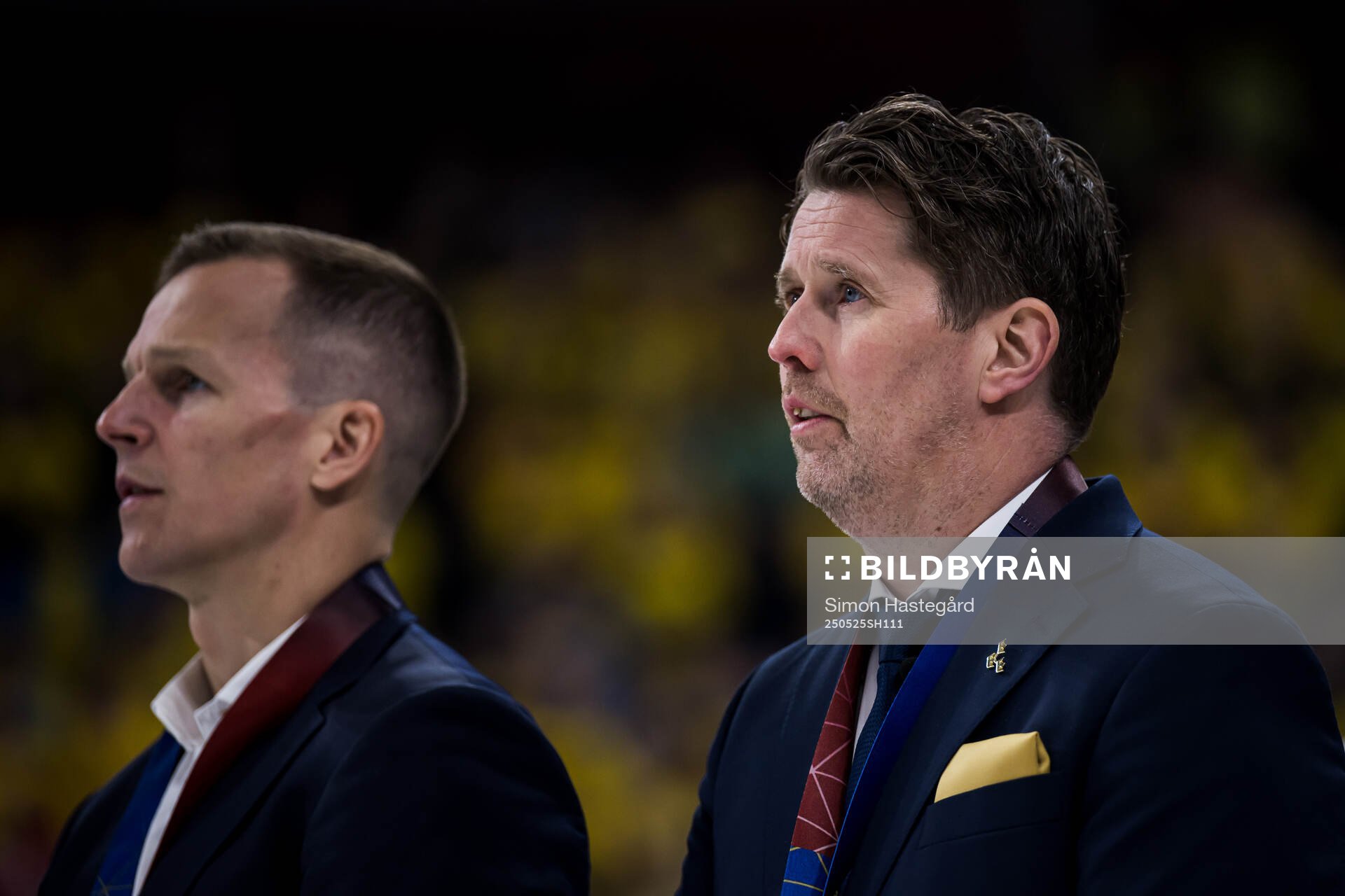 Assistant coach Stefan Klockare of Sweden with the bronze